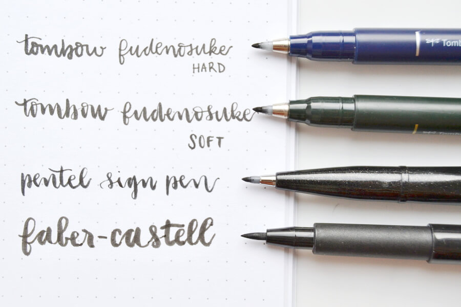 štětcové fixy bullet journal